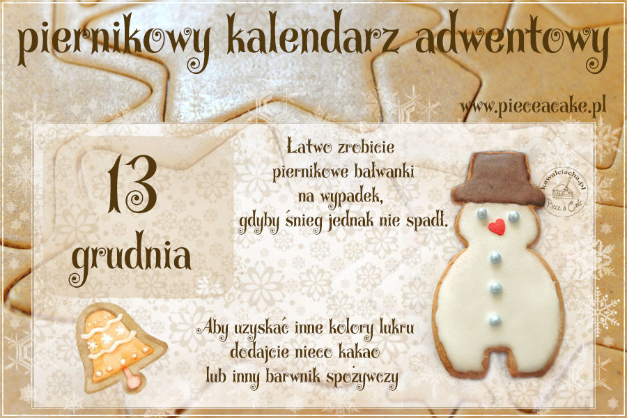 piernikowy kalendarz adwentowy