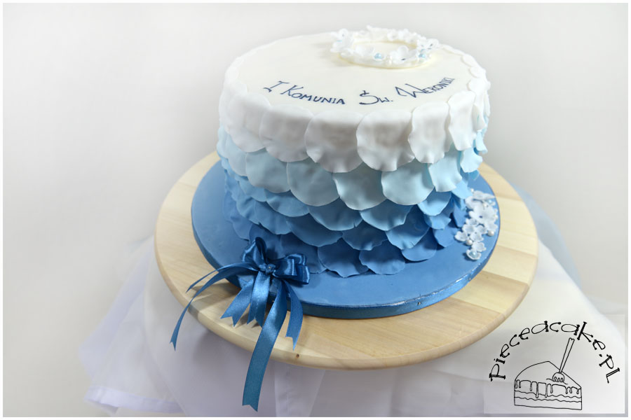 niebieski tort ombre