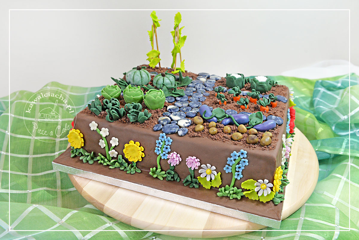 Obrazek: Tort dla ogrodnika w kształcie ogródka