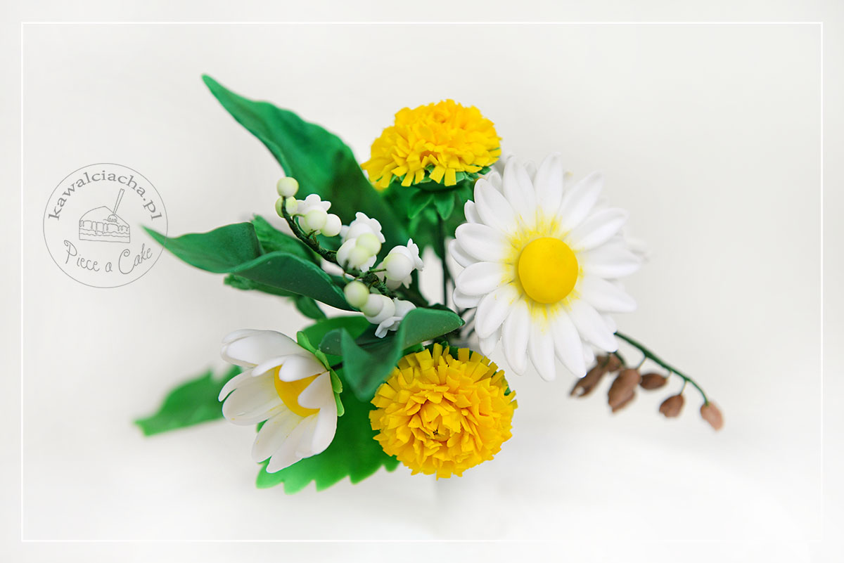 Obrazek: Bukiet polnych, cukrowych kwiatów