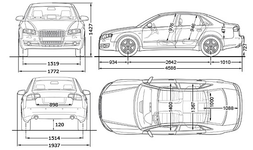 Tort według schematu Audi A4