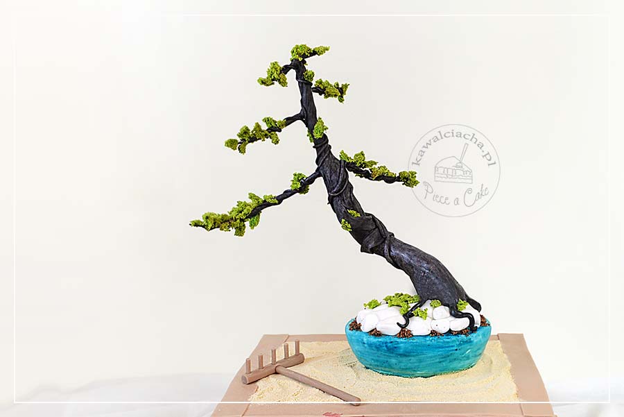 Obrazek: Drzewko bonsai - element tortu dla Sensei