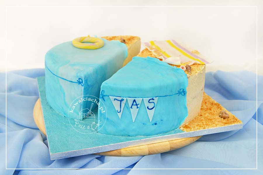 Obrazek: tort w stylu morskim dla dziecka 